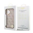 Apple iPhone 17 Uyumlu Kılıf Guess Orjinal Lisanslı M-safe Şarj Özellikli Gold Metal Kamera Çerçeveli PU Deri 4G Desenli Yazı Logolu Kapak - 28