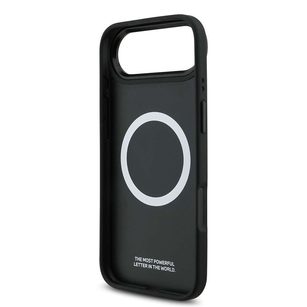 Apple iPhone 17 Air Uyumlu Kılıf BMW Orjinal Lisanslı M-safe Şarj Özellikli Metal BMW ve M Logolu PU Karbon Tasarımlı Kapak - 5