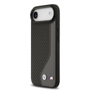 Apple iPhone 17 Air Uyumlu Kılıf BMW Orjinal Lisanslı M-safe Şarj Özellikli Metal BMW ve M Logolu PU Karbon Tasarımlı Kapak - 8