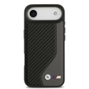 Apple iPhone 17 Air Uyumlu Kılıf BMW Orjinal Lisanslı M-safe Şarj Özellikli Metal BMW ve M Logolu PU Karbon Tasarımlı Kapak - 9