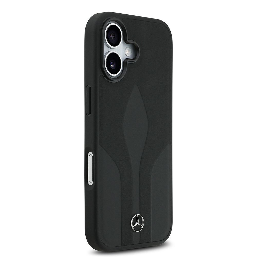 Apple iPhone 17 Uyumlu Kılıf Mercedes Benz Orjinal Lisanslı M-safe Şarj Özellikli Dokulu Desenli Deri Kapak - 3