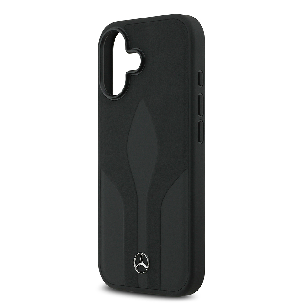 Apple iPhone 17 Uyumlu Kılıf Mercedes Benz Orjinal Lisanslı M-safe Şarj Özellikli Dokulu Desenli Deri Kapak - 5