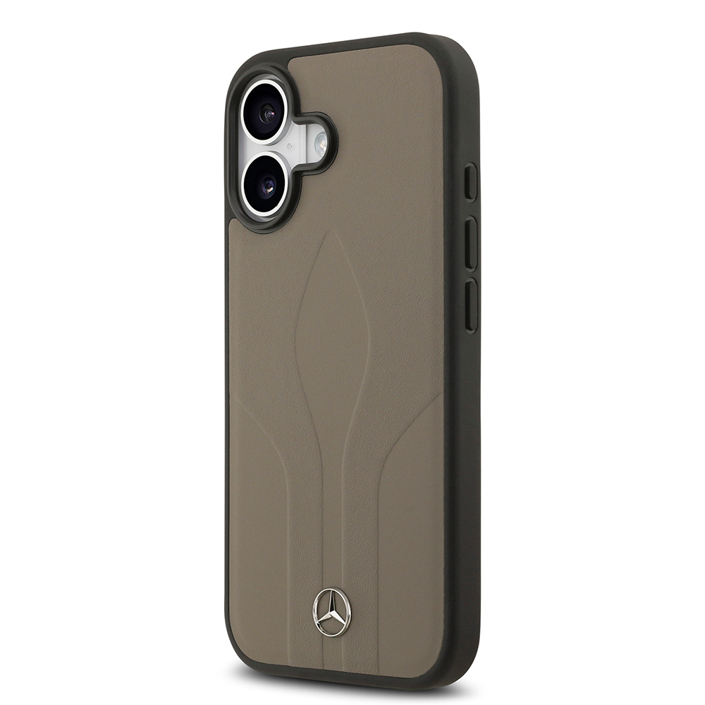 Apple iPhone 17 Uyumlu Kılıf Mercedes Benz Orjinal Lisanslı M-safe Şarj Özellikli Dokulu Desenli Deri Kapak - 8