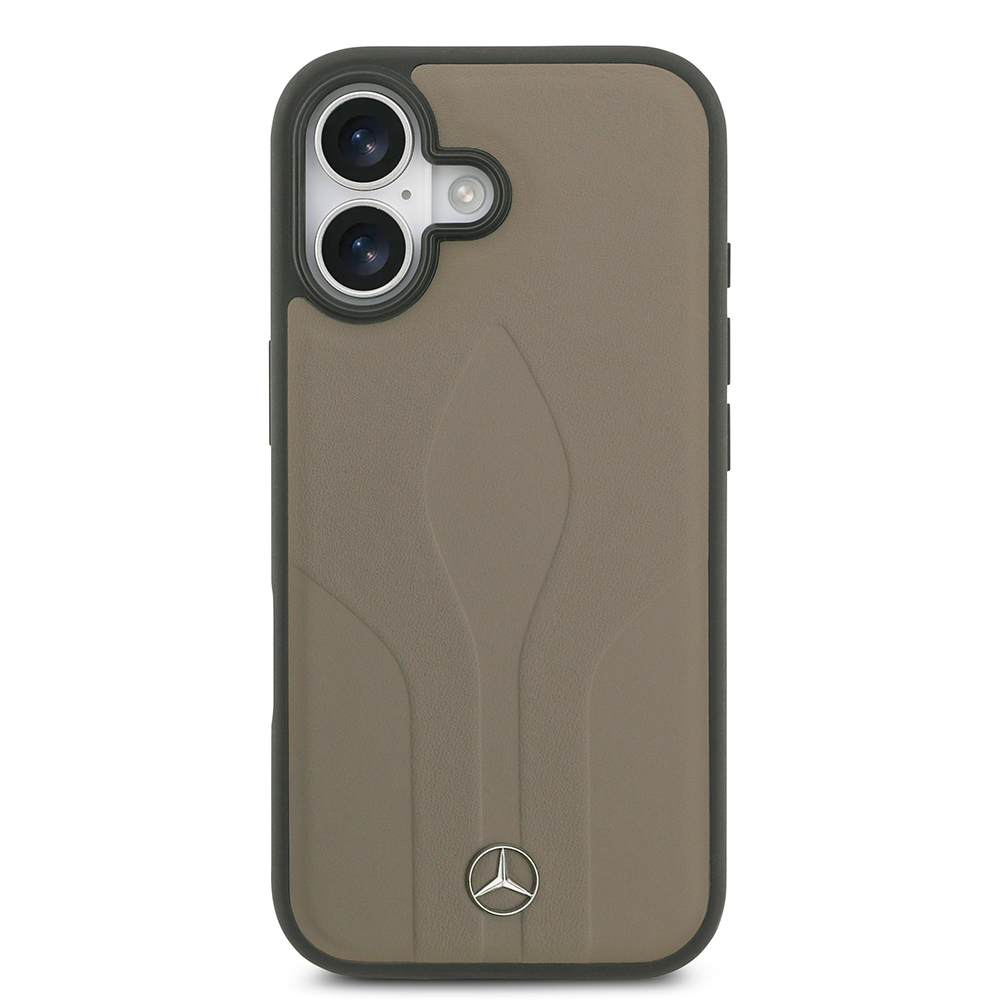 Apple iPhone 17 Uyumlu Kılıf Mercedes Benz Orjinal Lisanslı M-safe Şarj Özellikli Dokulu Desenli Deri Kapak - 9