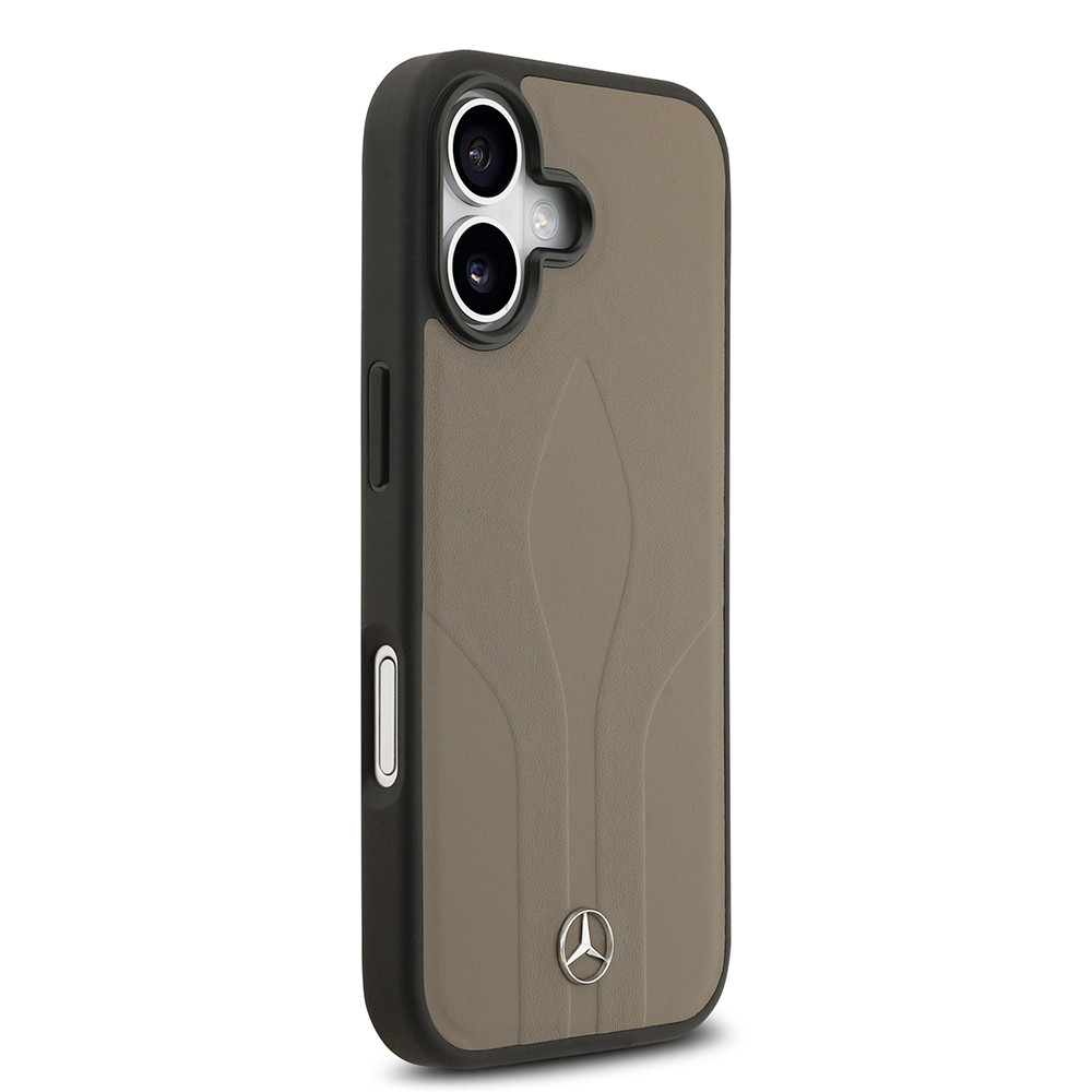 Apple iPhone 17 Uyumlu Kılıf Mercedes Benz Orjinal Lisanslı M-safe Şarj Özellikli Dokulu Desenli Deri Kapak - 10