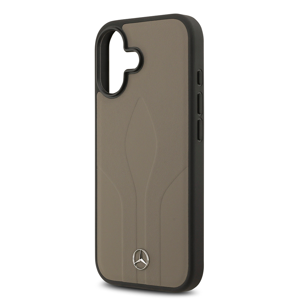 Apple iPhone 17 Uyumlu Kılıf Mercedes Benz Orjinal Lisanslı M-safe Şarj Özellikli Dokulu Desenli Deri Kapak - 12