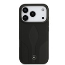 Apple iPhone 17 Pro Uyumlu Kılıf Mercedes Benz Orjinal Lisanslı M-safe Şarj Özellikli Dokulu Desenli Deri Kapak - 2