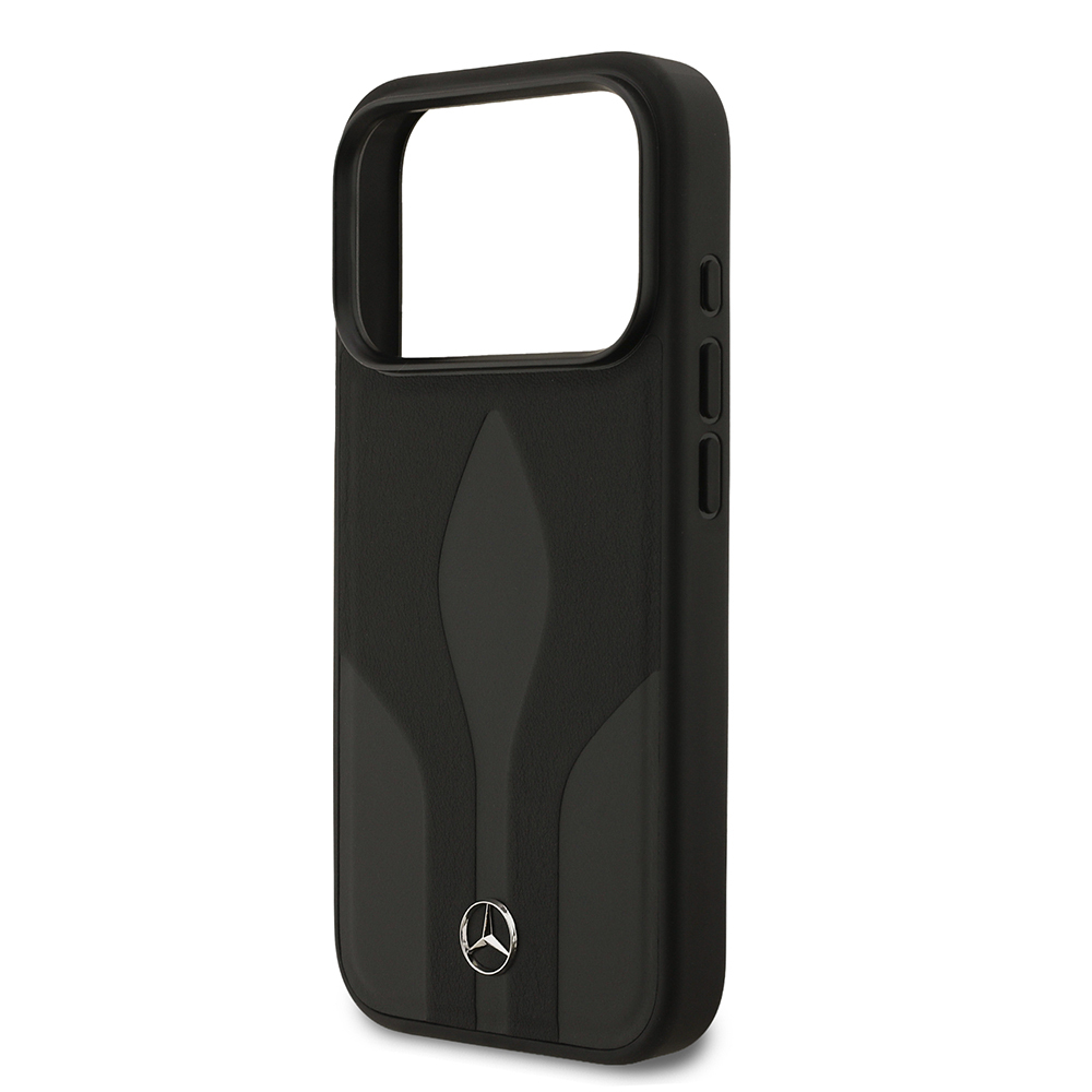 Apple iPhone 17 Pro Uyumlu Kılıf Mercedes Benz Orjinal Lisanslı M-safe Şarj Özellikli Dokulu Desenli Deri Kapak - 5