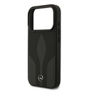 Apple iPhone 17 Pro Uyumlu Kılıf Mercedes Benz Orjinal Lisanslı M-safe Şarj Özellikli Dokulu Desenli Deri Kapak - 5