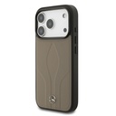Apple iPhone 17 Pro Uyumlu Kılıf Mercedes Benz Orjinal Lisanslı M-safe Şarj Özellikli Dokulu Desenli Deri Kapak - 8