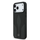 Apple iPhone 17 Pro Max Uyumlu Kılıf Mercedes Benz Orjinal Lisanslı M-safe Şarj Özellikli Dokulu Desenli Deri Kapak - 1