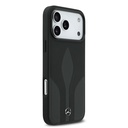 Apple iPhone 17 Pro Max Uyumlu Kılıf Mercedes Benz Orjinal Lisanslı M-safe Şarj Özellikli Dokulu Desenli Deri Kapak - 3