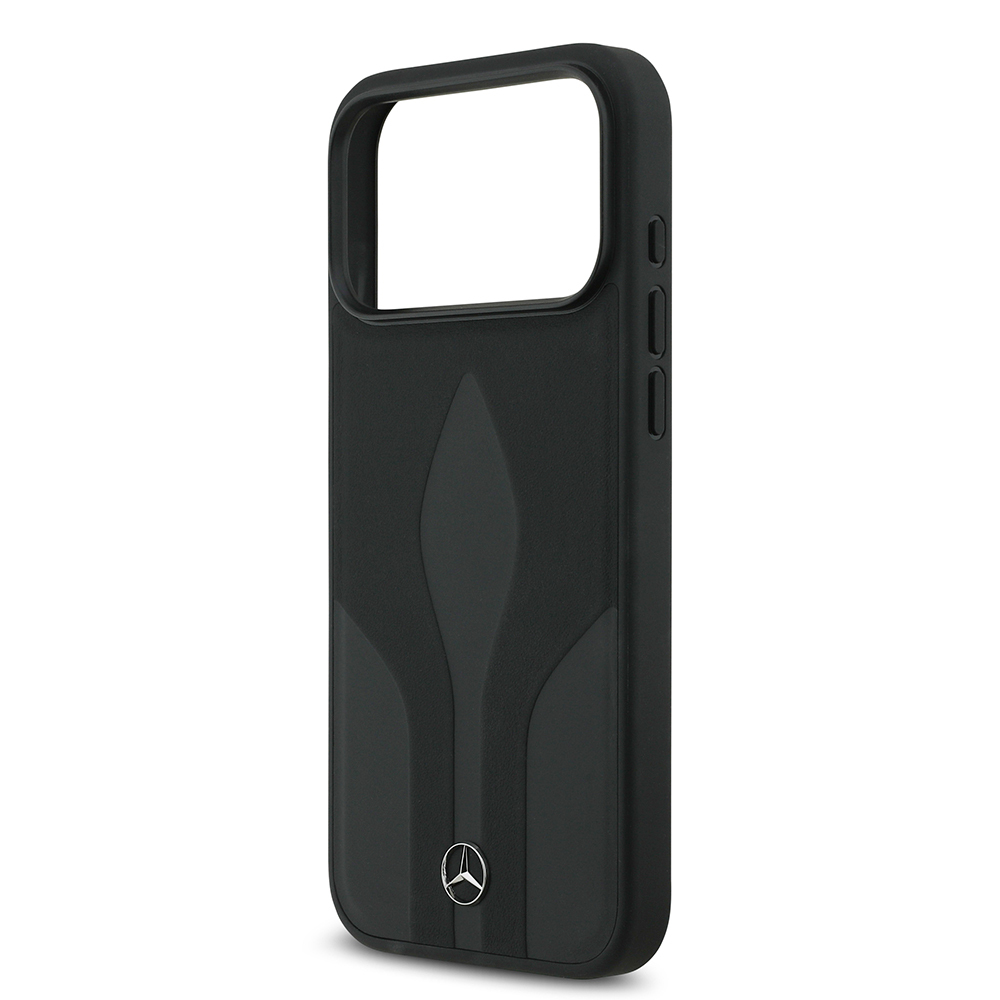 Apple iPhone 17 Pro Max Uyumlu Kılıf Mercedes Benz Orjinal Lisanslı M-safe Şarj Özellikli Dokulu Desenli Deri Kapak - 5