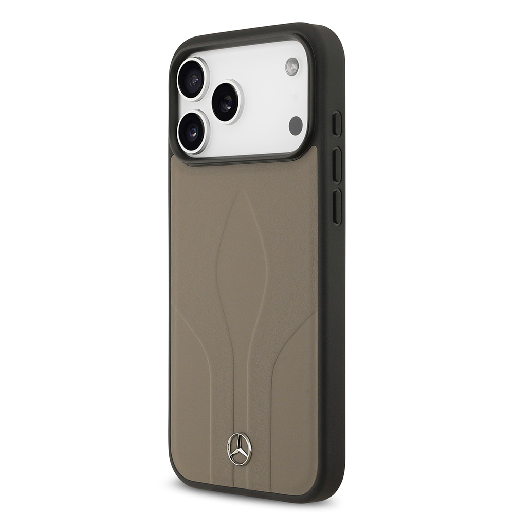 Apple iPhone 17 Pro Max Uyumlu Kılıf Mercedes Benz Orjinal Lisanslı M-safe Şarj Özellikli Dokulu Desenli Deri Kapak - 8