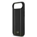 Apple iPhone 17 Air Uyumlu Kılıf Mercedes Benz Orjinal Lisanslı M-safe Şarj Özellikli Şeritli Yıldız Desenli Metal Logolu Deri Kapak - 5