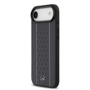 Apple iPhone 17 Air Uyumlu Kılıf Mercedes Benz Orjinal Lisanslı M-safe Şarj Özellikli Şeritli Yıldız Desenli Metal Logolu Deri Kapak - 8