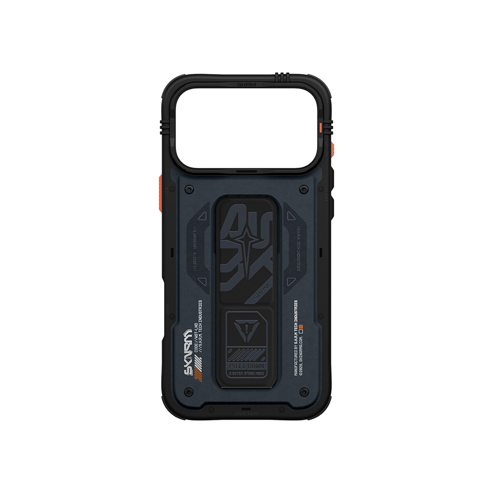 Apple iPhone 17 Pro Uyumlu Kılıf Desenli Airbag Tasarımlı Standlı Skinarma Aegis Kapak - 6