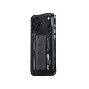 Apple iPhone 17 Pro Uyumlu Kılıf M-safe Şarj Özellikli Teknoloji Desenli Skinarma Helio Mag Charge Standlı Kapak - 7