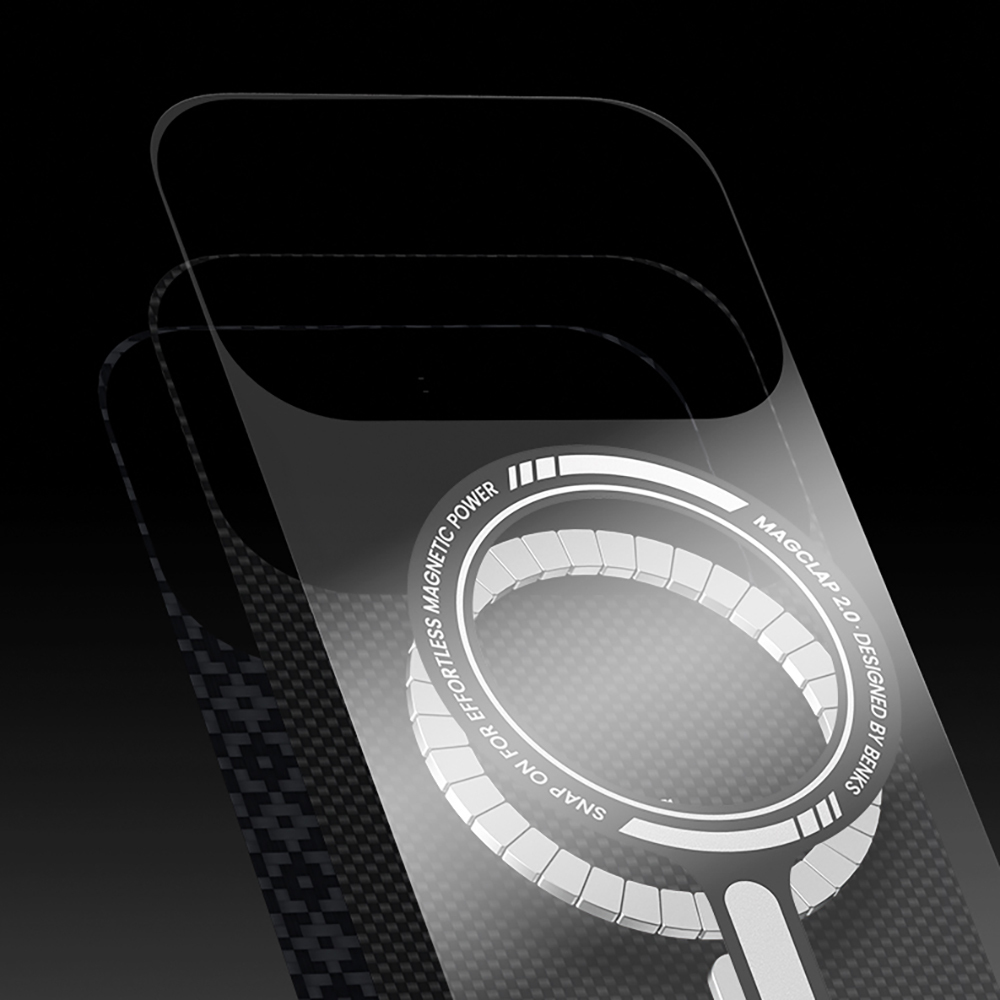 Apple iPhone 17 Uyumlu Kılıf M-Safe Şarj Özellikli Benks ArmorAir ArmorGrid Serisi Kevlar Kapak - 2