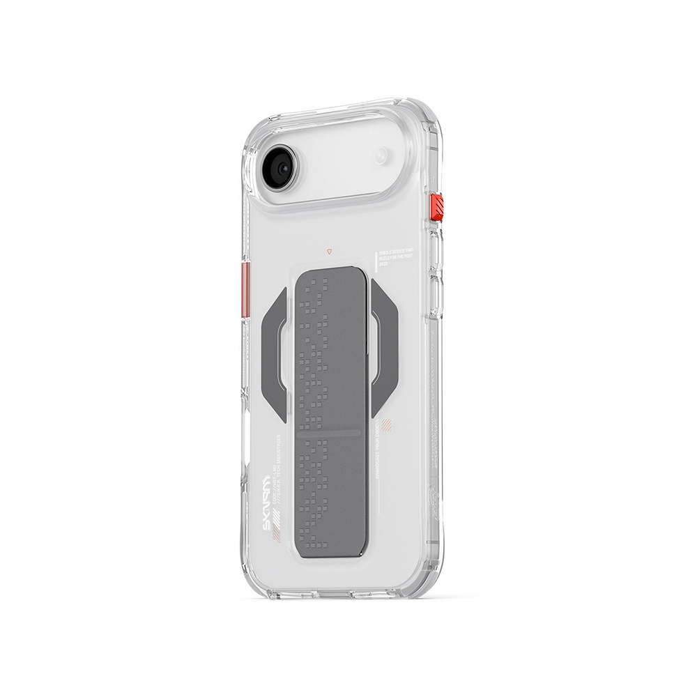 Apple iPhone 17 Air Uyumlu Kılıf M-Safe Şarj Özellikli Airbag Tasarımlı Standlı Skinarma Haxa Kapak - 2