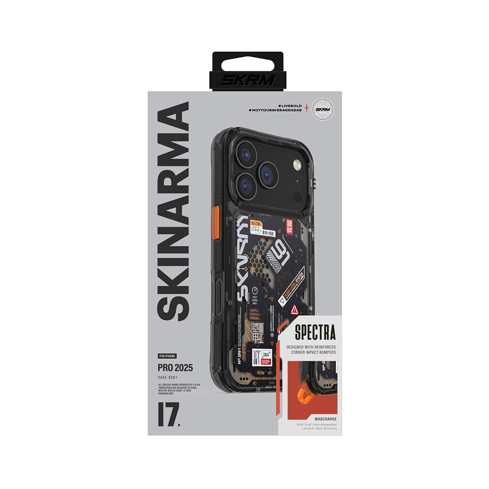 Apple iPhone 17 Pro Uyumlu Kılıf Desenli Airbag Tasarımlı Skinarma Spectra Kapak - 7