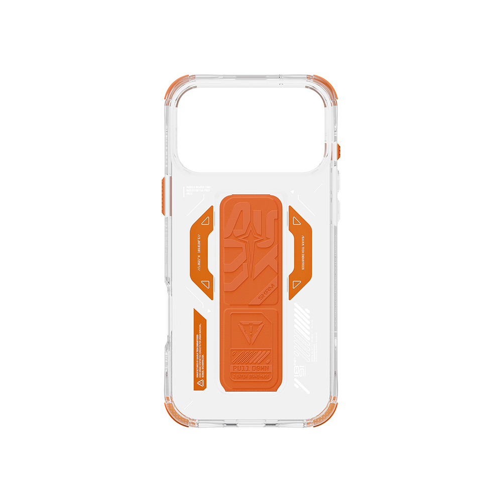 Apple iPhone 17 Pro Max Uyumlu Kılıf M-safe Şarj Özellikli Teknoloji Desenli Skinarma Helio Mag Charge Standlı Kapak - 3