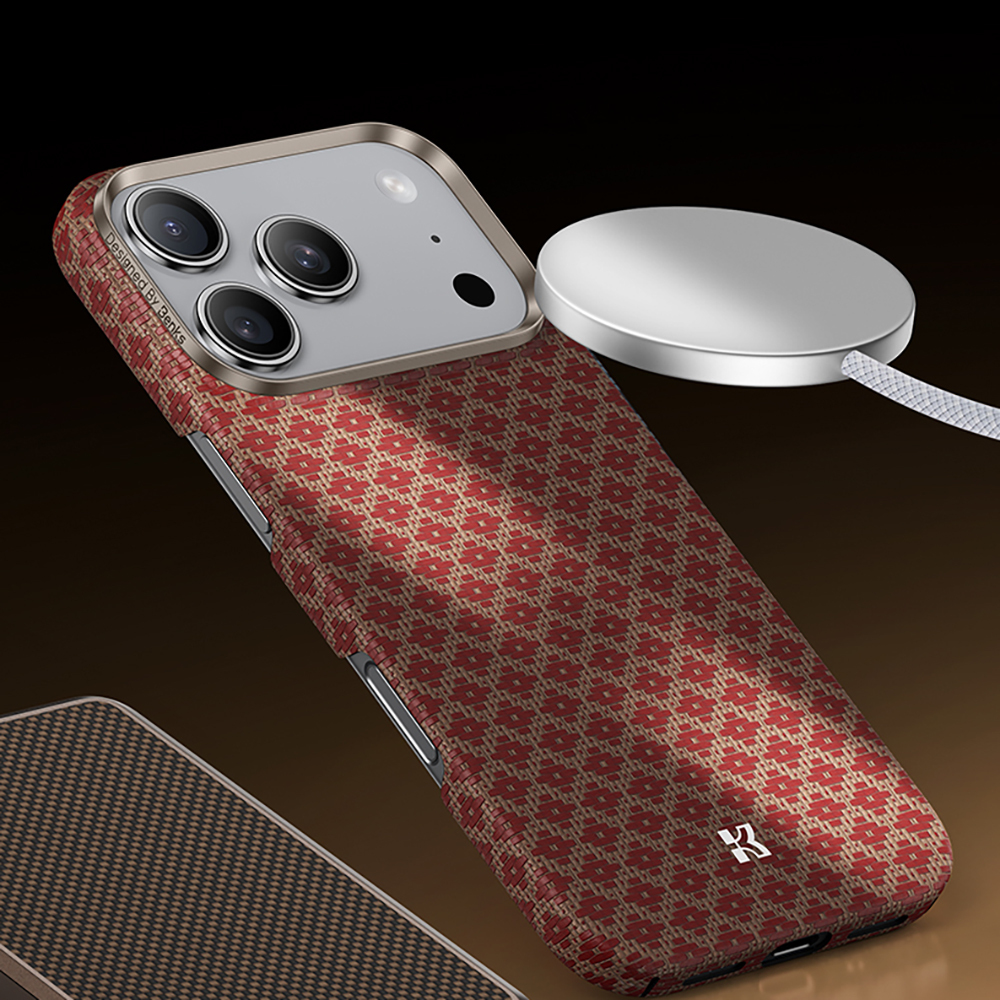 Apple iPhone 17 Pro Max Uyumlu Kılıf M-Safe Şarj Özellikli Benks ArmorAir ArmorGrid Serisi Kevlar Kapak - 20