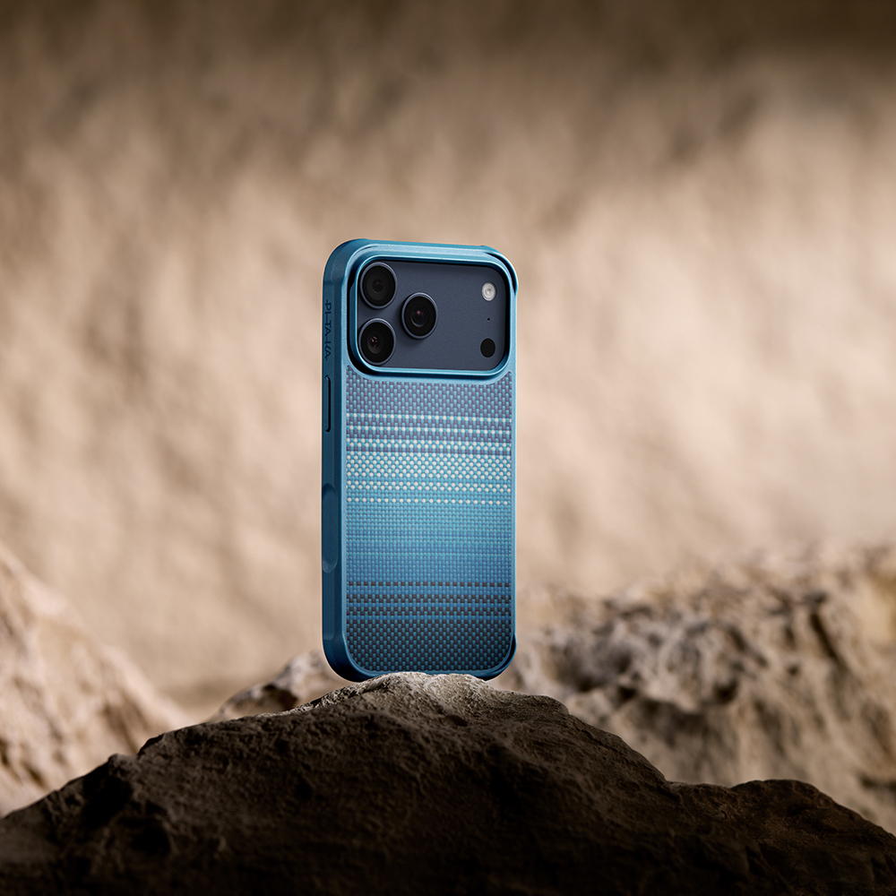 Apple iPhone 17 Pro Max Uyumlu Kılıf M-safe Şarj Özellikli Pitaka Tactile Woven Sunset-Moonrise Aramid Pro Guard Serisi Kapak - 14