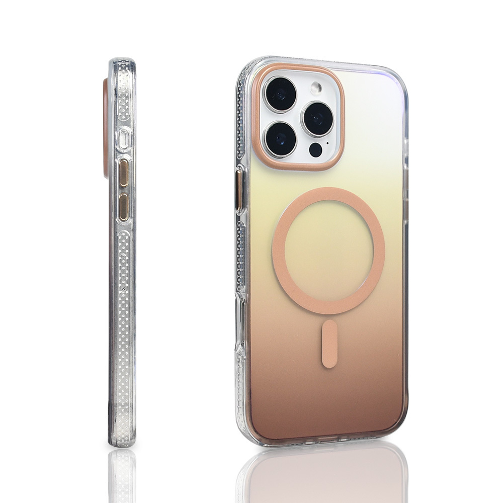 Apple iPhone 16 Pro Max Uyumlu Kılıf M-safe Şarj Özellikli Transparan Renk Geçişli Zore Toros Kapak - 2
