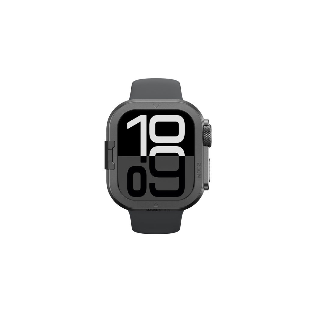 Apple Watch 10 46mm Uyumlu Amazingthing Premium Armor Fit FullGuard Metal Kasa ve Ekran Koruyucu - 1
