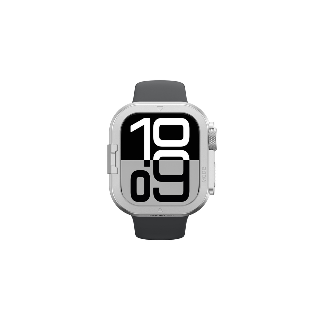 Apple Watch 10 46mm Uyumlu Amazingthing Premium Armor Fit FullGuard Metal Kasa ve Ekran Koruyucu - 5