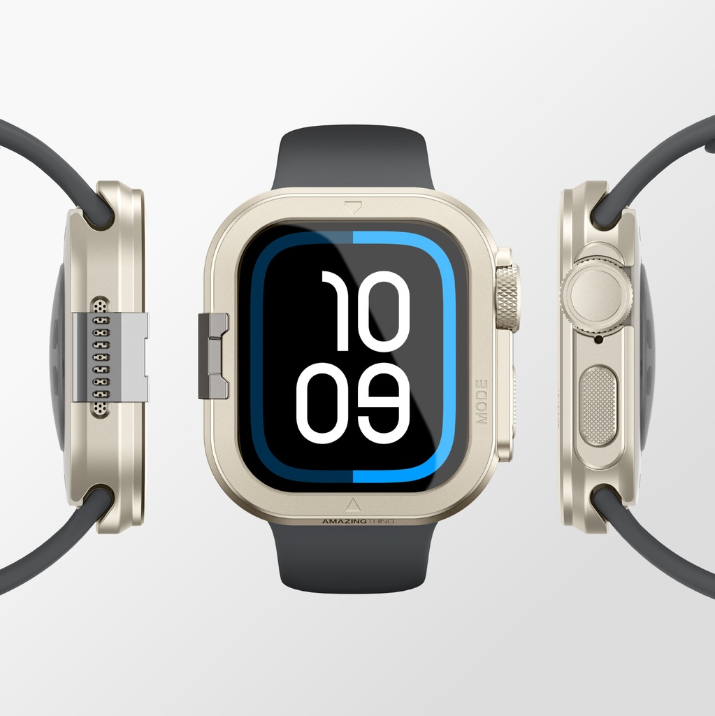 Apple Watch 10 46mm Uyumlu Amazingthing Premium Armor Fit FullGuard Metal Kasa ve Ekran Koruyucu - 8