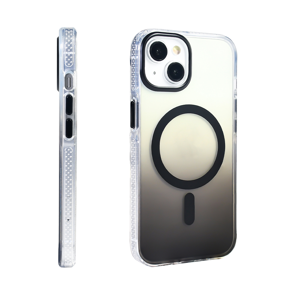 Apple iPhone 13 Uyumlu Kılıf M-safe Şarj Özellikli Transparan Renk Geçişli Zore Toros Kapak - 4