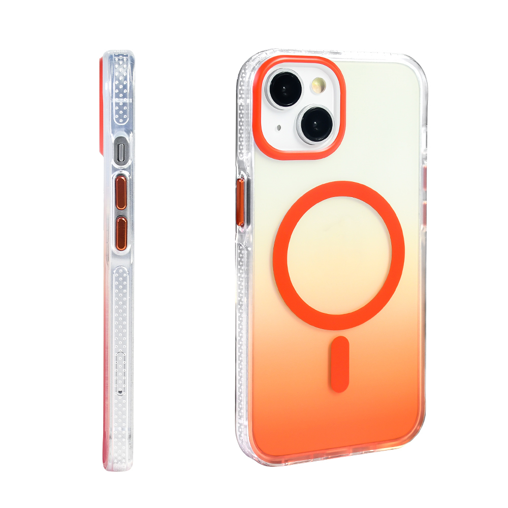 Apple iPhone 13 Uyumlu Kılıf M-safe Şarj Özellikli Transparan Renk Geçişli Zore Toros Kapak - 6