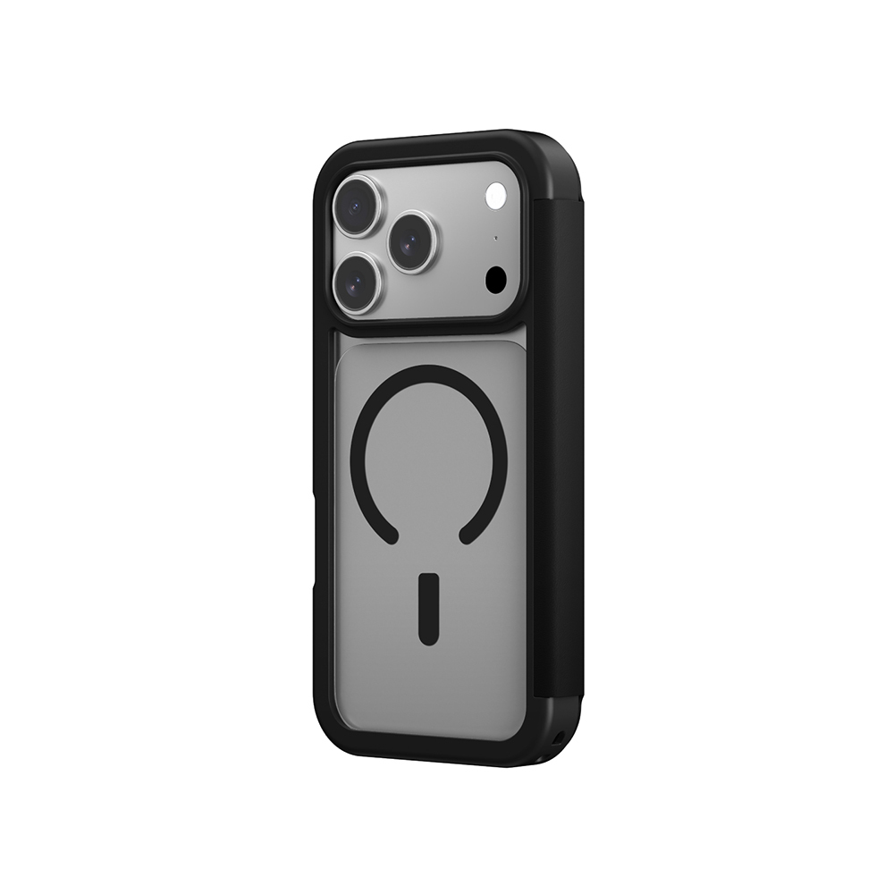 Apple iPhone 17 Pro Uyumlu PU Kartlıklı Kapaklı Amazingthing Glamour Foilo Serisi Kılıf - 4