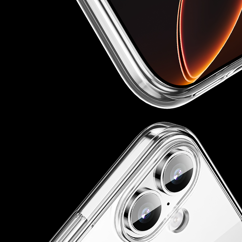 Apple iPhone 17 Uyumlu Kılıf M-safe Şarj Özellikli Transparan Sert PC Wlons Pita Kapak - 3