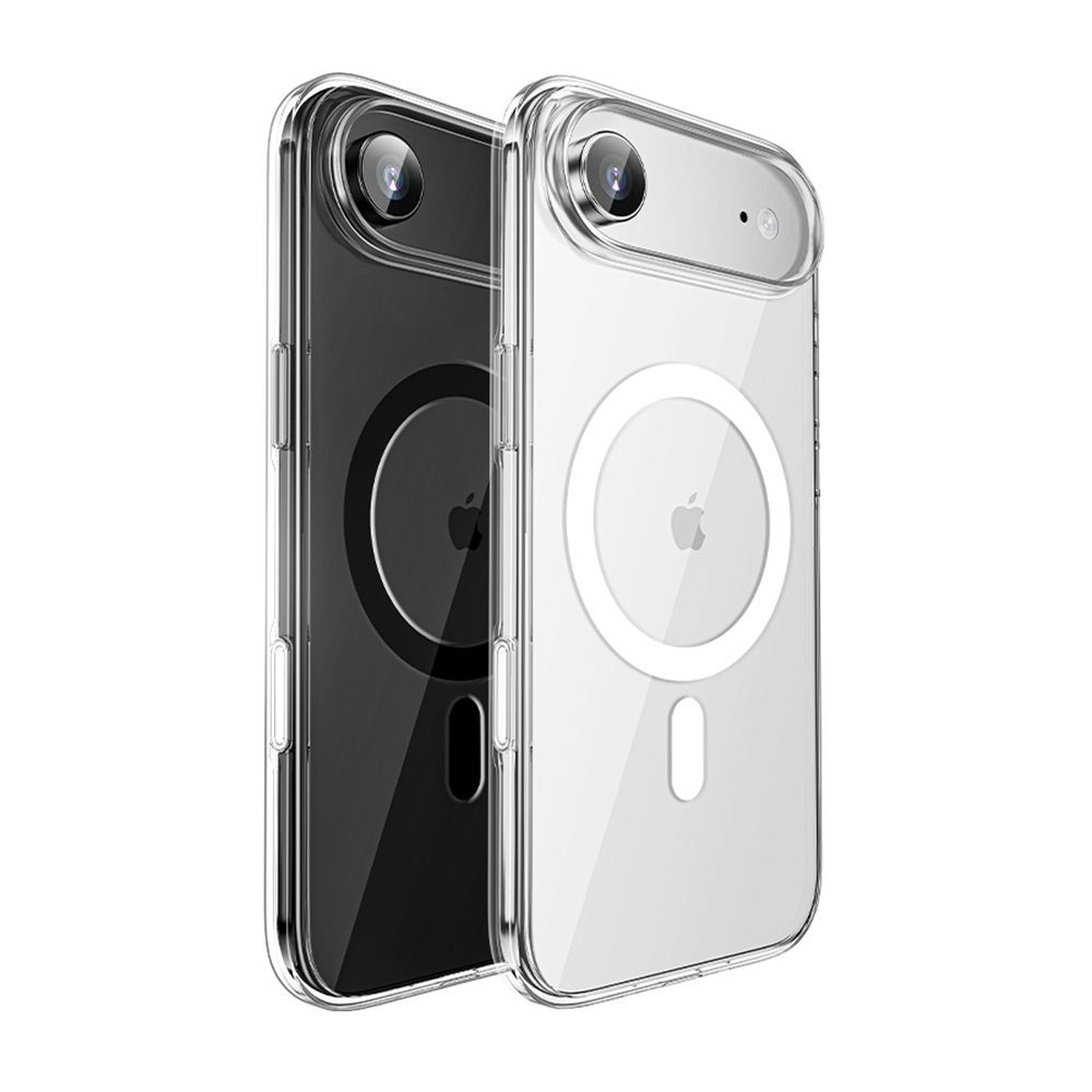 Apple iPhone 17 Air Uyumlu Kılıf M-safe Şarj Özellikli Transparan Sert PC Wlons Pita Kapak - 1