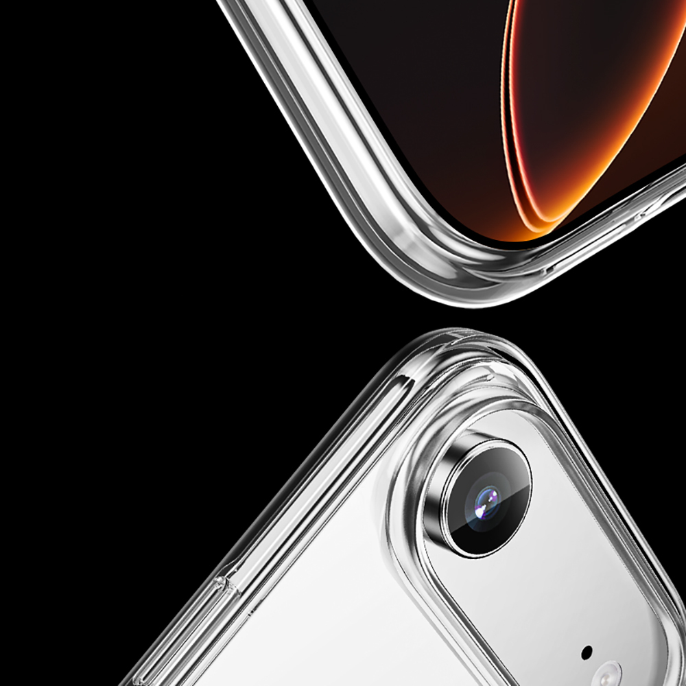 Apple iPhone 17 Air Uyumlu Kılıf M-safe Şarj Özellikli Transparan Sert PC Wlons Pita Kapak - 3