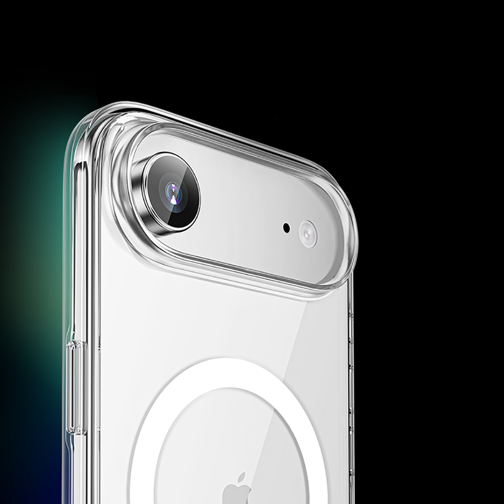 Apple iPhone 17 Air Uyumlu Kılıf M-safe Şarj Özellikli Transparan Sert PC Wlons Pita Kapak - 4