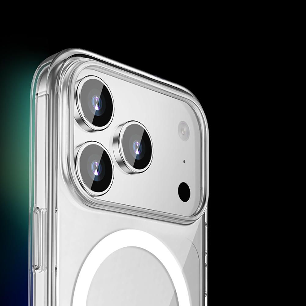 Apple iPhone 17 Pro Max Uyumlu Kılıf M-safe Şarj Özellikli Transparan Sert PC Wlons Pita Kapak - 4