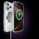 Apple iPhone 17 Pro Max Uyumlu Kılıf M-safe Şarj Özellikli Transparan Sert PC Wlons Pita Kapak - 8