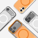 Apple iPhone 17 Pro Max Uyumlu Kılıf M-safe Şarj Özellikli Metal Kamera Çerçeveli Airbag Tasarımlı Lenyes CK221 Sert PC Kapak - 3