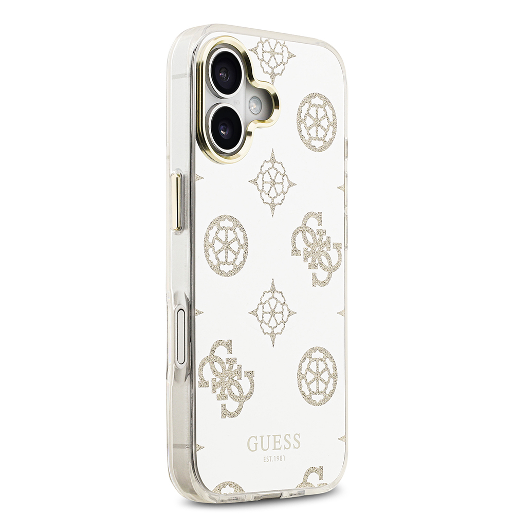 Apple iPhone 17 Uyumlu Kılıf Guess Orjinal Lisanslı Metal Kamera Çerçeveli Simli Aynalı Kapak - 3
