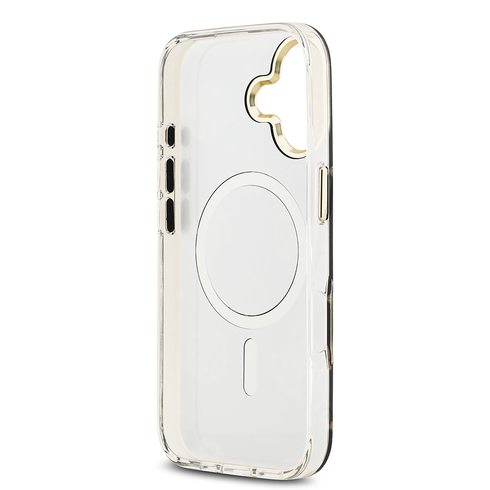 Apple iPhone 17 Uyumlu Kılıf Guess Orjinal Lisanslı Metal Kamera Çerçeveli Simli Aynalı Kapak - 5