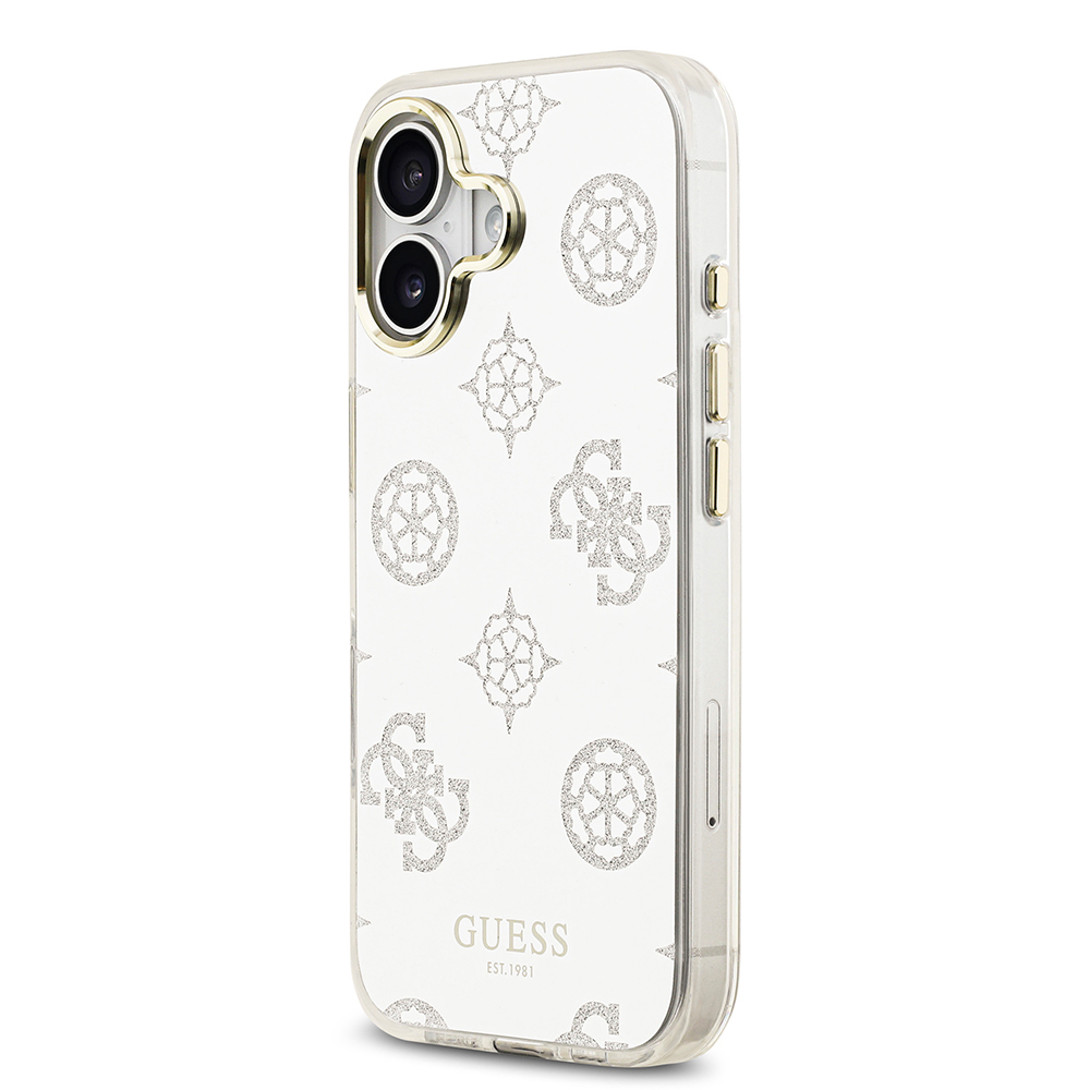 Apple iPhone 17 Uyumlu Kılıf Guess Orjinal Lisanslı Metal Kamera Çerçeveli Simli Aynalı Kapak - 8