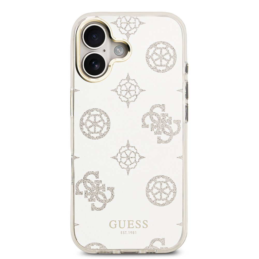 Apple iPhone 17 Uyumlu Kılıf Guess Orjinal Lisanslı Metal Kamera Çerçeveli Simli Aynalı Kapak - 9