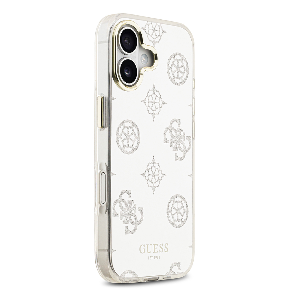 Apple iPhone 17 Uyumlu Kılıf Guess Orjinal Lisanslı Metal Kamera Çerçeveli Simli Aynalı Kapak - 10