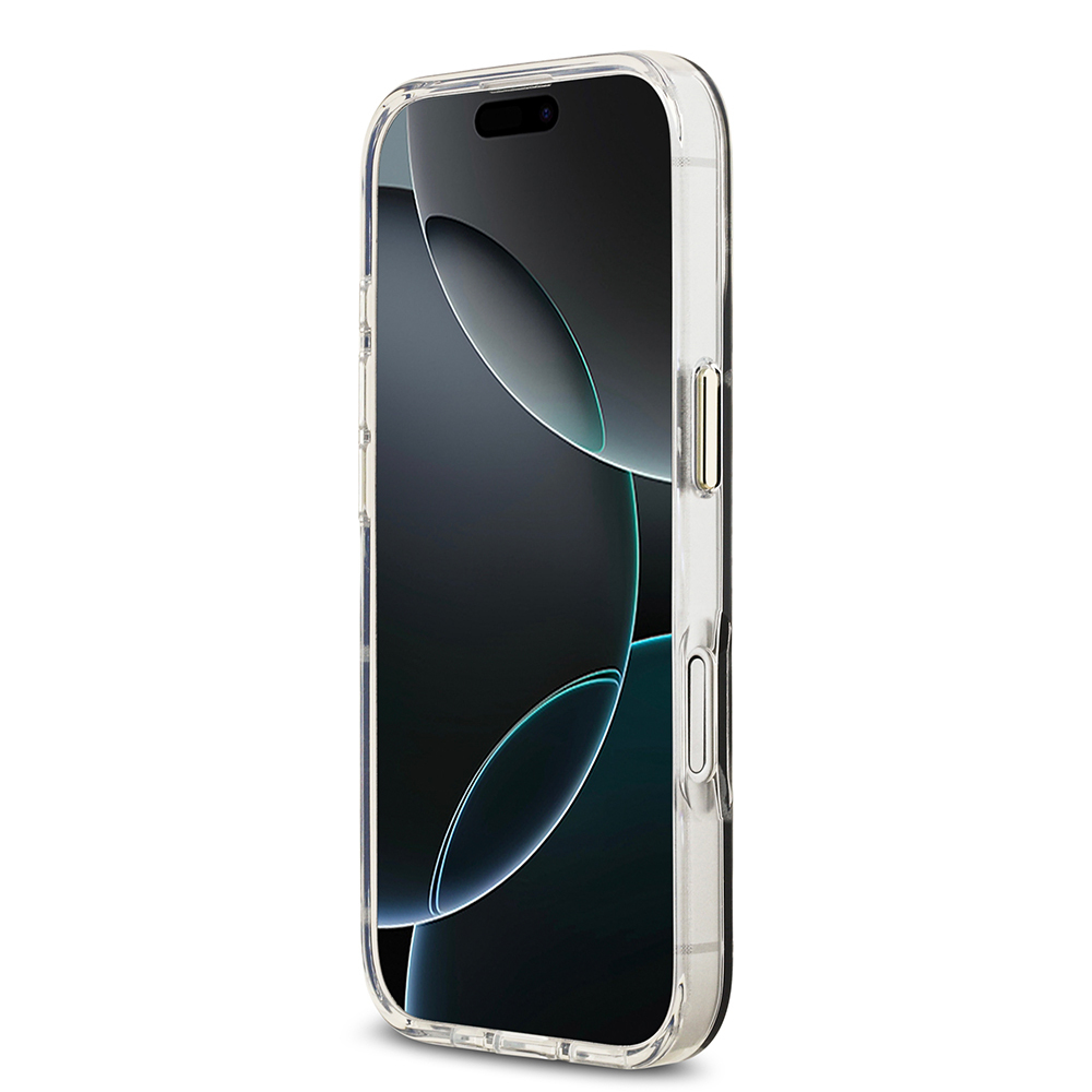 Apple iPhone 17 Uyumlu Kılıf Guess Orjinal Lisanslı Metal Kamera Çerçeveli Simli Aynalı Kapak - 11