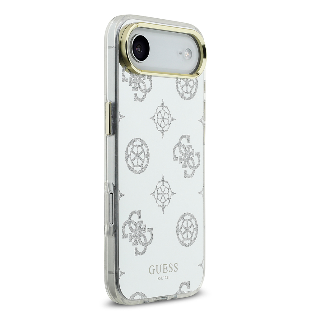 Apple iPhone 17 Air Uyumlu Kılıf Guess Orjinal Lisanslı Metal Kamera Çerçeveli Simli Aynalı Kapak - 2