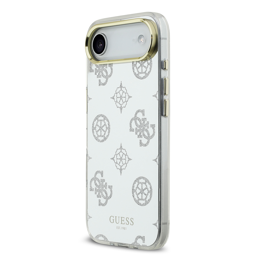 Apple iPhone 17 Air Uyumlu Kılıf Guess Orjinal Lisanslı Metal Kamera Çerçeveli Simli Aynalı Kapak - 3
